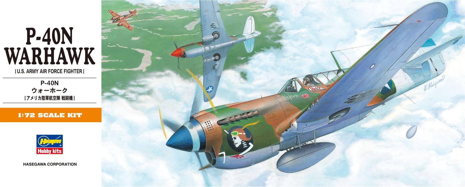 Amazon.com: Hasegawa 1:72 Scale P-40N Warhawk Model Kit : Arts